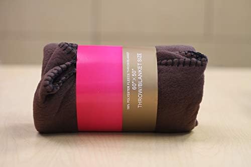 Brown Fleece Throw Blanket