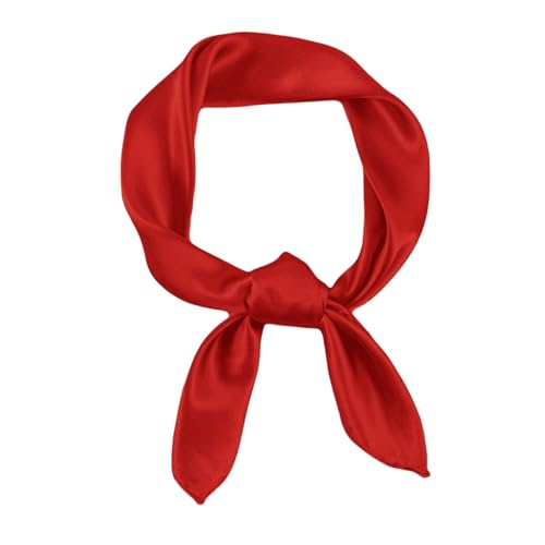 Women Satin Neck Scarf Square Handkerchief for Halloween Retro Costume Accessory