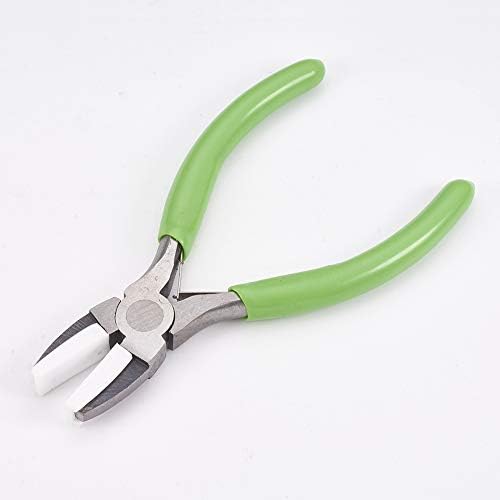 1Pc Gelirda 1Pc Green Professional Pliers Nylon Jaw Tool Polishing Flat Nose Pliers for Jewelry Making Craft Supplies image 5