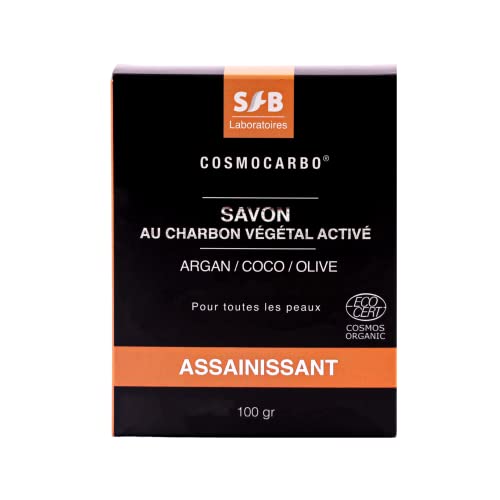 SFB Laboratoires - Sapone Viso Bio Carbone Vegetale Attivato - Pulisce in profondità - Disincrusta le impurità - Per tutti i tipi di pelle - 100% vegetale - 100 g