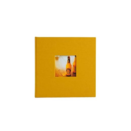Kolo Hudson 2up Photo Album, Holds 200 4x6 Photos, Ideal for Wedding and Baby Books, Indian Yellow