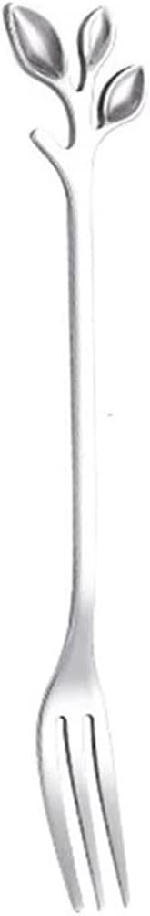 Dinner Forks Stainless Steel Coffee Cake Fork Dessert Fork Suitable for Family Restaurants (Color: Silver)