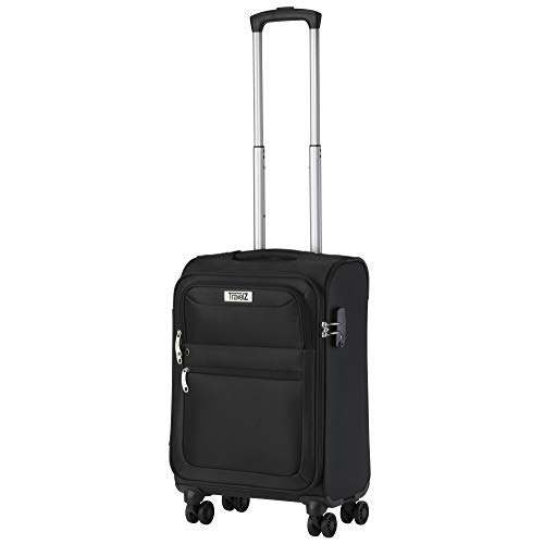 Preisvergleich Produktbild TravelZ Softspinner TSA Händgepack - Reisekoffer 55cm Soft - Schwarz