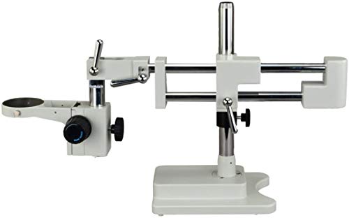 Image of PARCO PA-5 Double-Arm Heavy Duty Boom Stand for Stereo Microscopes | Long & Flexible Working Distance | Cover Large & Wide, Horizontal & Vertical Areas | Solid Foundation (Color: White)