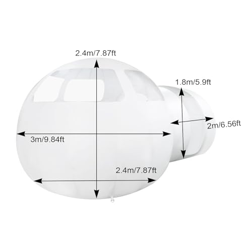 Carpa inflable burbuja 3m x 2.4m con túnel miniatura 3