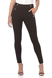 Rekucci Pantalon pour Femme Secret Figure, Facile à Enfiler, Coupe Moulante (34 Petite, Brun)