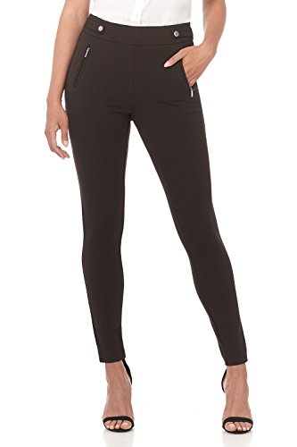Rekucci Pantalon pour Femme Secret Figure, Facile à Enfiler, Coupe Moulante (34 Petite, Brun) Cover