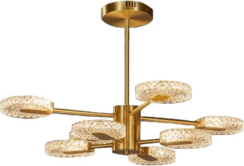LYMSXAZOU Modern Sputnik Chandelier Light Fixture - Mid Century Pendant Ceiling for Kitchen with Romantic Design