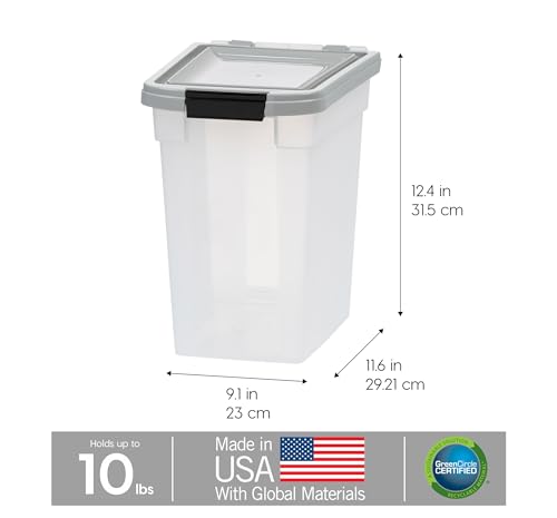 image for Iris Ohyama IRIS USA Airtight Dog Food Storage Container, WeatherPro, 