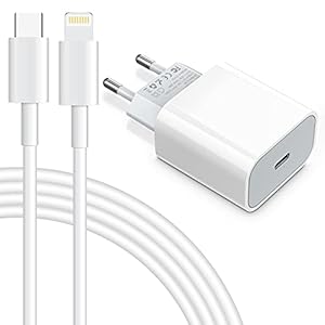 iPhone Schnellladegerät, 20W iPhone USB C Ladegerät Schnellladegerät mit 1.5M USB C auf Lightning Kabel, iPhone…