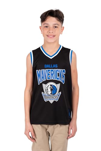 Image of Ultra Game Youth NBA Official Tank Top Mesh Sleeveless Muscle T-Shirt - Black