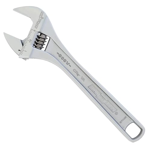 Channellock 808W 8-Inch Adjustable Wide Wrench, Chrome