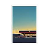 itadgf american shop, stampa artistica da parete su tela, stile vintage anni '80, pop anime retrò los angeles, 20 x 30 cm