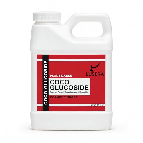 Lusera Coco Glucoside Surfactant Cosmetic Grade Plant-Based Nonionic Cleansing Agent Sulfate-Free Foam Booster for DIY Shampoo Body Wash Facial Cleanser 16 fl oz