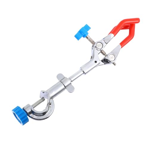 Alipis Adjustable Clamp 3 Prongs for Laboratory Woodworking Long Rod Ratchet Clamp Electroplated for Corrosion Resistance