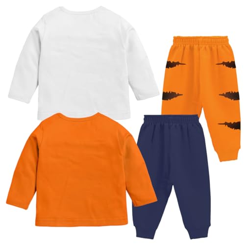 Image of Kuchipoo Kids Regular Fit Cotton T-Shirts and Pyjamas Set
