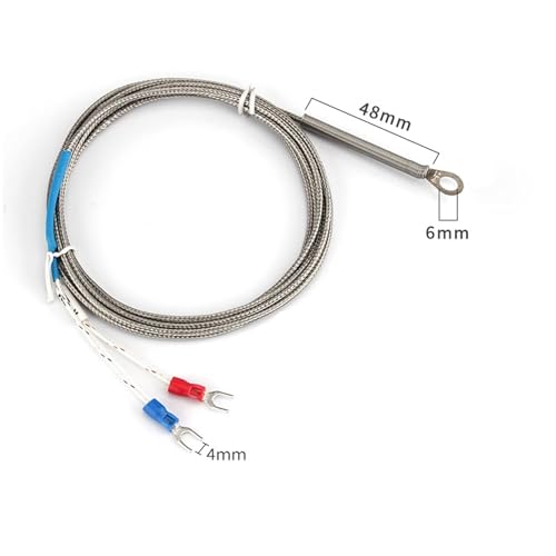 Sonda sensor de temperatura termopar tipo E 2M y cable con arandela 6mm 3