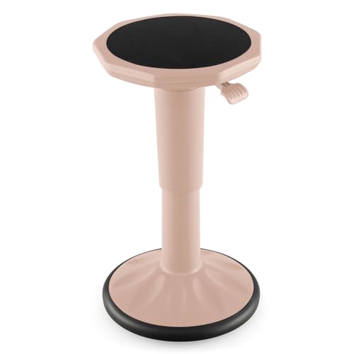 Image of GLACER Wobble Stool, Height Adjustable 16.5-24 inch Flexible Seating (Pink) | Wobble Chair with 360 Rocking, Non-Slip Base, Convenient Handle, No Assembly, Active Seating for Classroom, Home, Office