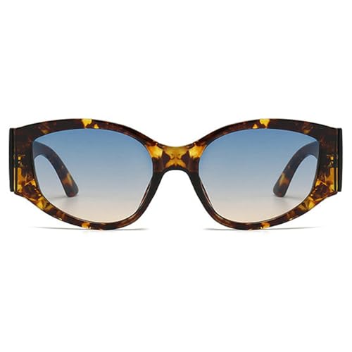 willochra Luxury Cat Eye Sunglasses Women Fashion Big Frame Gradient Leopard Blue punk Oval Sun Glasses For Ladies Eyewear