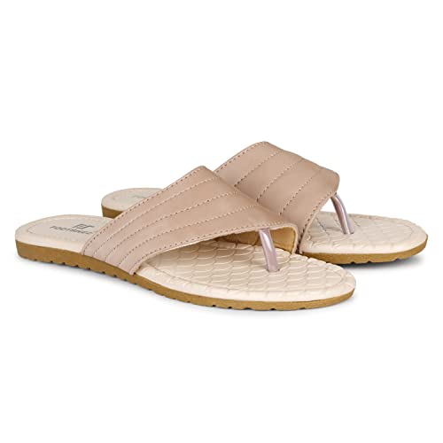 Image of Footshez Women's Synthetic Leather Slip On Comfortable Regular Fashion Slippers