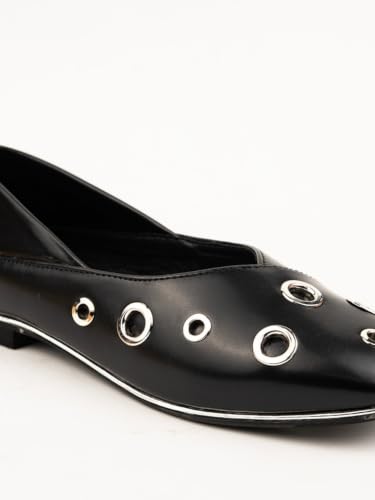 Image of Marc Loire Women's Slip-On Solid Ballerina Flats | Embellished | Round Toe | PU Upper | Comfortable Casual Footwear