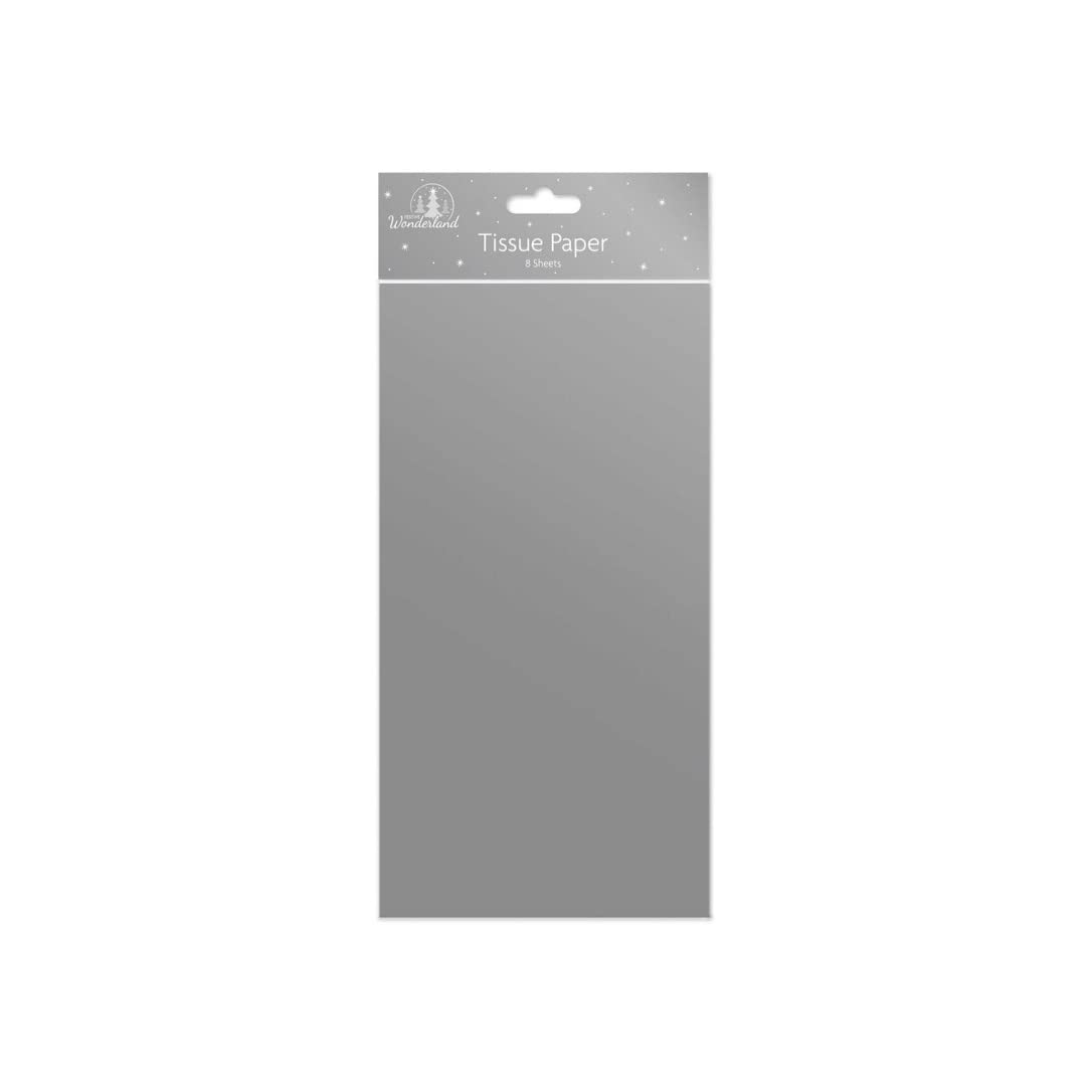 Festive Wonderland Grey Christmas Tissue Paper (One Size) (Grey)