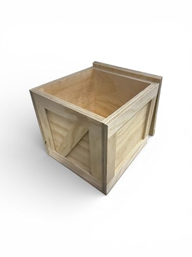 Heavy Duty Wooden Shipping Crates - Amish American-Built - Great for Gifts, Shipping, and Storage (11 x 11 x 11 Inch)