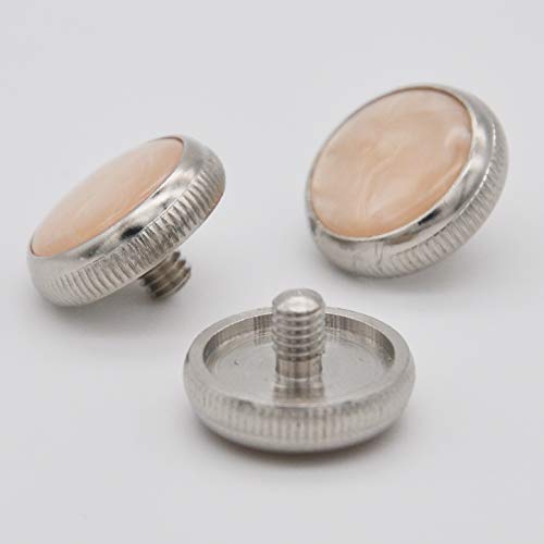 3 x Soundman® Ventildeckel für Trompete (Traditionelle Form) in Perlmuttoptik - Valve Caps Fingerknöpfe - Set à 3 Stück