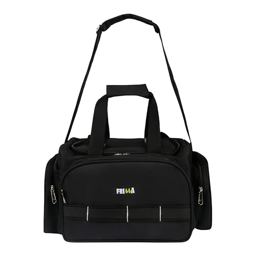 Image of FRILLA Tool Bag, Professional Electrician Storage Bag, 24x48x21 cm, Black, Heavy Duty with Adjustable Strap