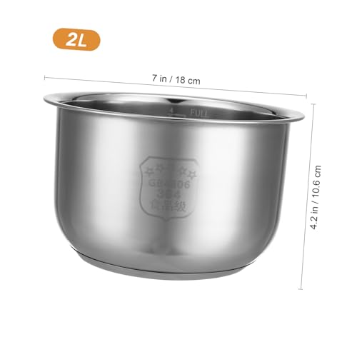 Cuiseur à riz récipient inox 2L pour repas sains Amosfun
