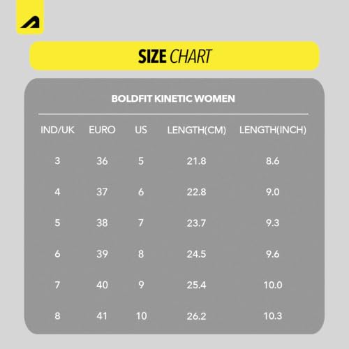 Image of Boldfit Running Shoes for Woman Anti Slip Sports Soft Sole Walking Shoe for Ladies Comfort Gym Footwear for Girls