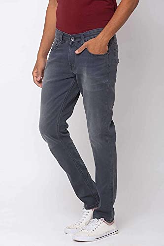 Image of Spykar Dark Tone Cotton Super Skinny Fit Mens Jeans (S211113-FSADWH-P)