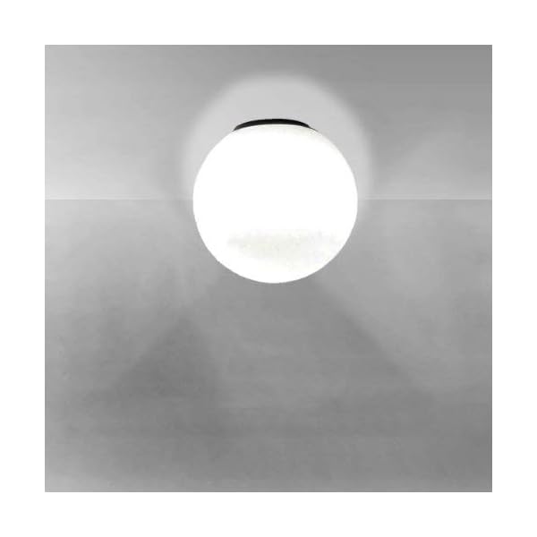 Artemide- Dioscuri Deckenleuchte/Wandleuchte Ø14cm. Kugellampe aus mundgeblasenem geätztem Glas. Made in Italy, Weiß – Bild 4