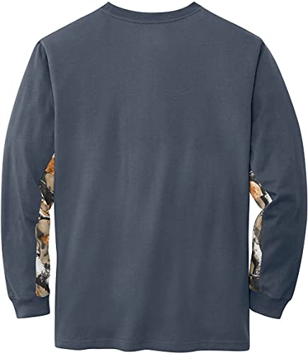 Image of Legendary Whitetails Men's Backcountry Long Sleeve Camo T-shirt - Casual Crewneck Pullover Regular Fit