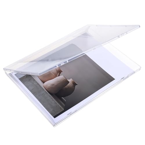 Psiriol Magazine Protectors for Collectors 12 x 9 x 0.7 Inch Transparent Magazine Display Case File Paper Storage Box for Magazines Scrapbook Document Organizer Office School Supplies