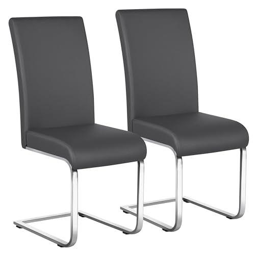 Yaheetech Lot de 2 Chaises de Salle à Manger en Similicuir Capacité 135kg Hauteur de Siège...