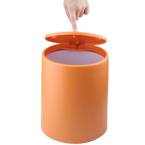 DLBTWDOYLS Poubelle en plastique avec couvercle, couvercle ouvert à pression de boucle, double couche amovible, cuisine, salle de bain, chambre, bureau,...