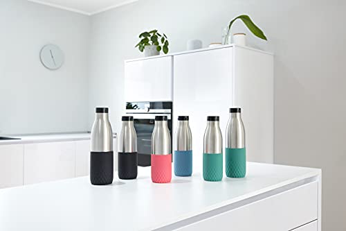 Emsa Bludrop Isolier-Trinkflasche,dicht,Quick-Press Verschluss,Ergonomischer 360° Trinkgenuss,12h warm,24h kühl… – Ansicht 6