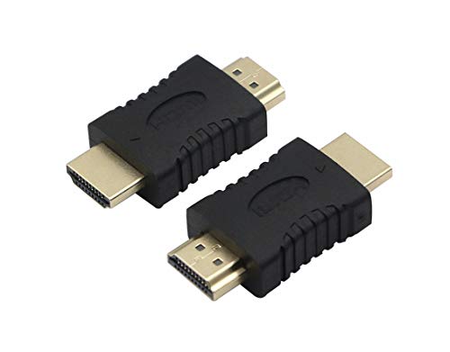 YAODHAOD Adaptador HDMI 2.0 Macho a Macho, 19 Pines HDMI Macho a HDMI Macho Extensor acoplador para HDTV, monitores, cámara de vídeo, proyección, LCD Compatible con 4K (2 Unidades)