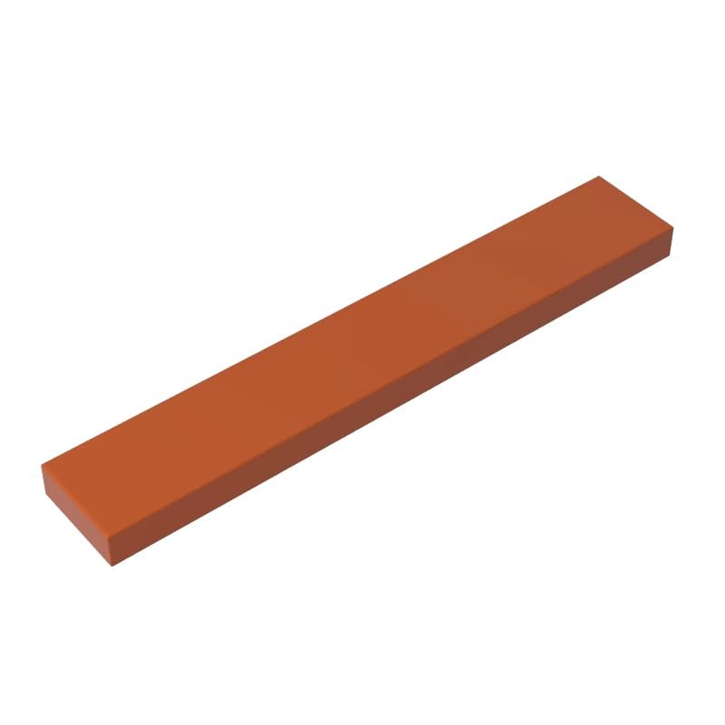 Gobricks 6636 Foundation Plate Tile 1x6 with Groove 50 Pieces GDS-564 Compatible with Lego Building Blocks Color:Dark Orange — image 1