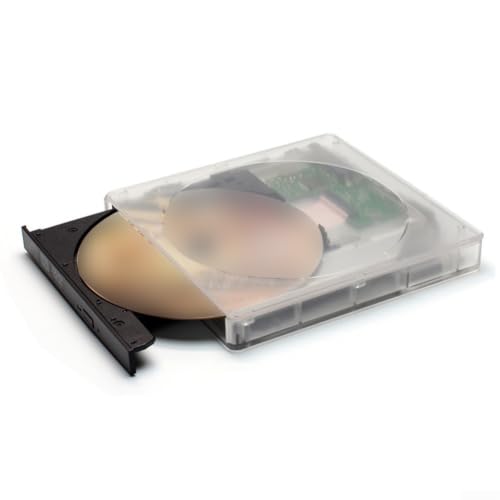 Para grabadora de DVD externa ultra delgada transparente 3.0 CD Rw Drive And Play para Windows para Vista para Mac Os para Linux PC (transparente)