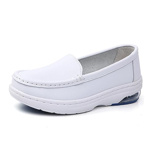 Aceptolcom Women Orthopedic Shoes Slip On Loafers,Arch Support Air Cushion Restaurant Work Shoes Nurse Shoes Orthopedic Sneakers