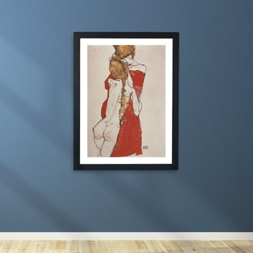 Affiche encadrée Egon Schiele art moderne Spiffing Prints One in Red Medium - 5