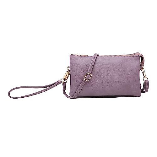 Image of JEN & CO. Riley Small Crossbody Bags Vegan Leather Wristlet Wallets Clutch Purses Shoulder Handbag for Women
