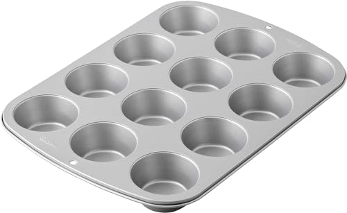 Wilton Recipe Right® Molde para Muffins, Cupcakes o Magdalenas de 12 cavidades con base de 5cm, 03-3118
