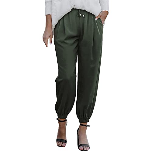 Generico Pantalones Palazzo para niña de 13 años, pantalones con cintura elástica para mujer, elegantes, pantalones de mujer Push Up Jeans con desgarros en la parte delantera, pantalones cómodos para