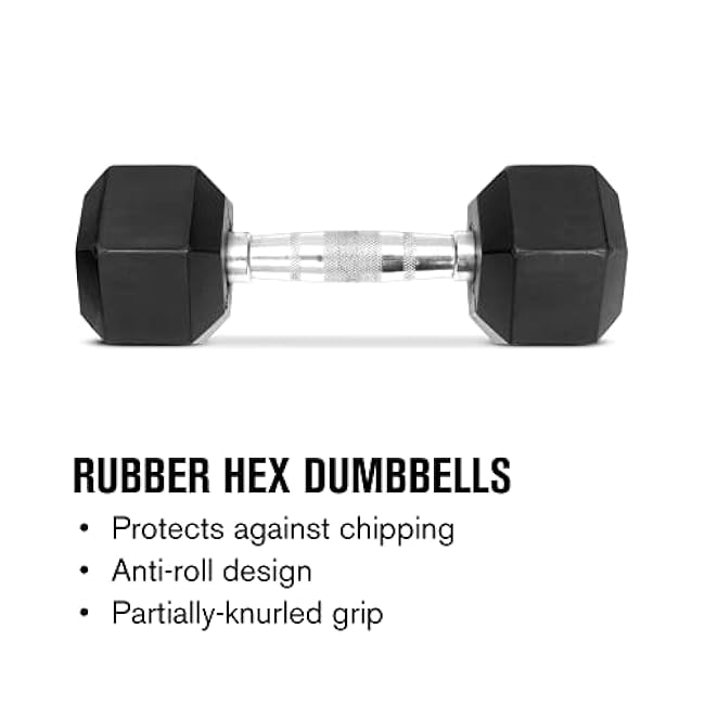Weider Rubber Hex Dumbbell