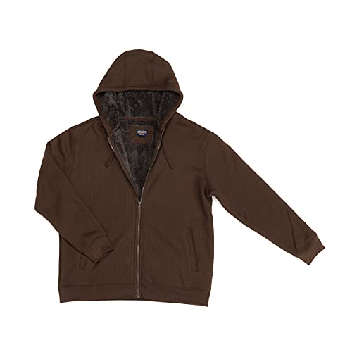 Image of Smith's Workwear Mens Big Men's Sherpa-bonded Thermal Knit Hooded Jacket
