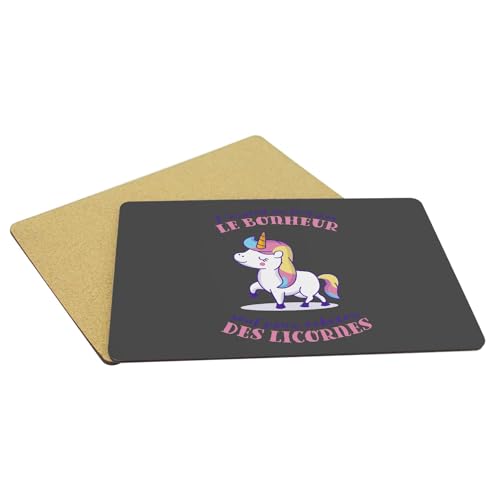Set de table liège licorne humour idée cadeau crémaillère originale
