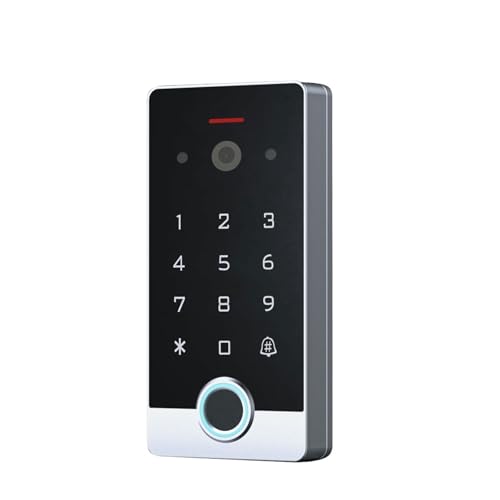 QAXRZCUCD Videocitofono 1080P For Di Controllo Accessi Domestico, Tastiera Accesso Con Impronta Digitale Wi-Fi, Apriporta E Citofono Senza Monitor Sharp Live View(VF3)